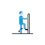 Icon of person doing toe tap exercise