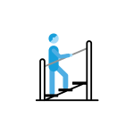 Icon of person doing stair climbing exercise