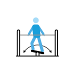 Icon of person doing balance stool exercise